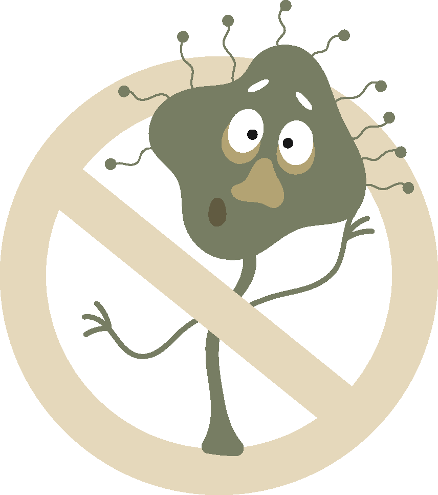 anti-mold or bacteria sign