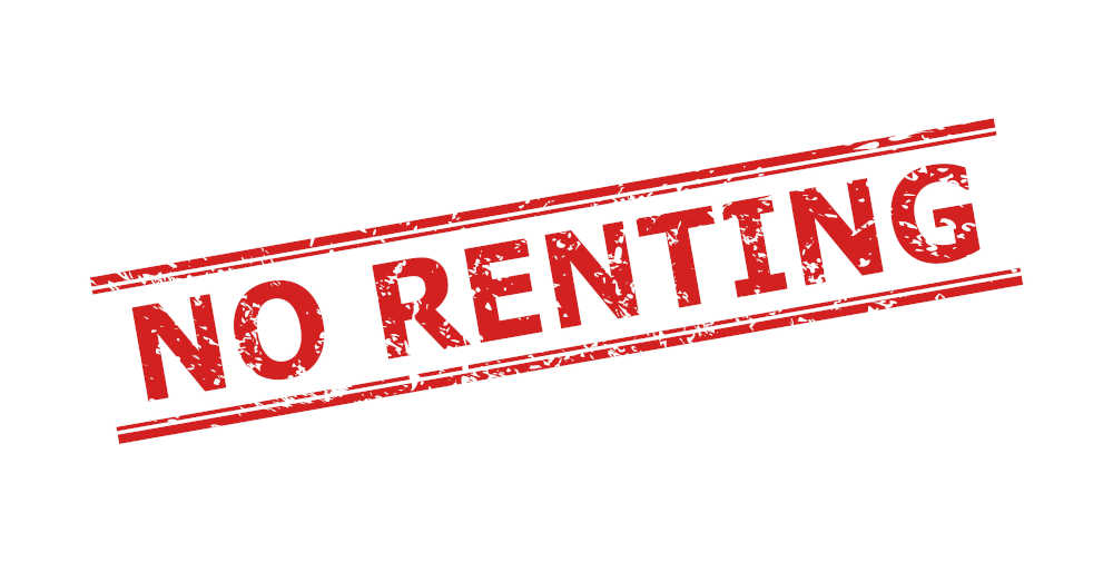 no renting sign