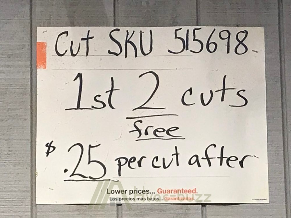 home depot cutting service cost
