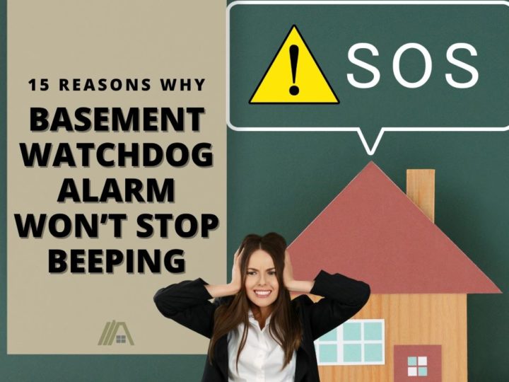 Woman covering her ears from noise; House under S.O.S.; 15 Reasons Why Basement Watchdog Alarm Won’t Stop Beeping