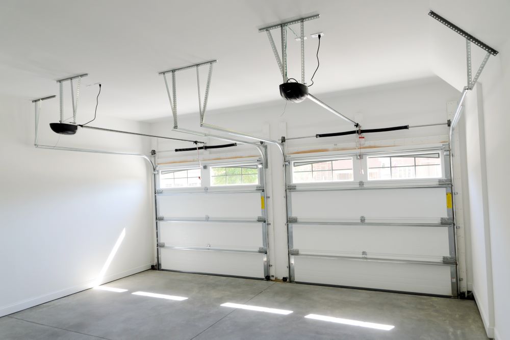 Garage interior; garage windows