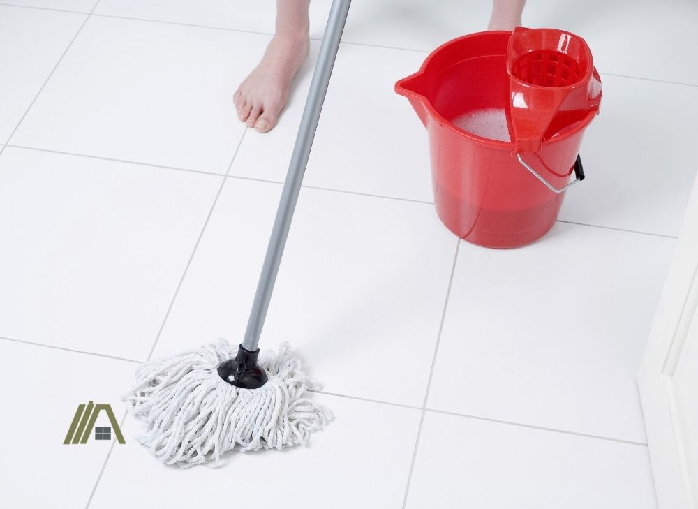 mop the floors using dryer water