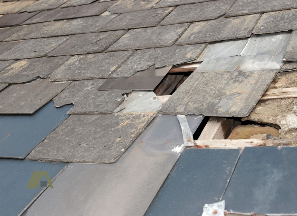 a damaged roof can cause more chance of leaks