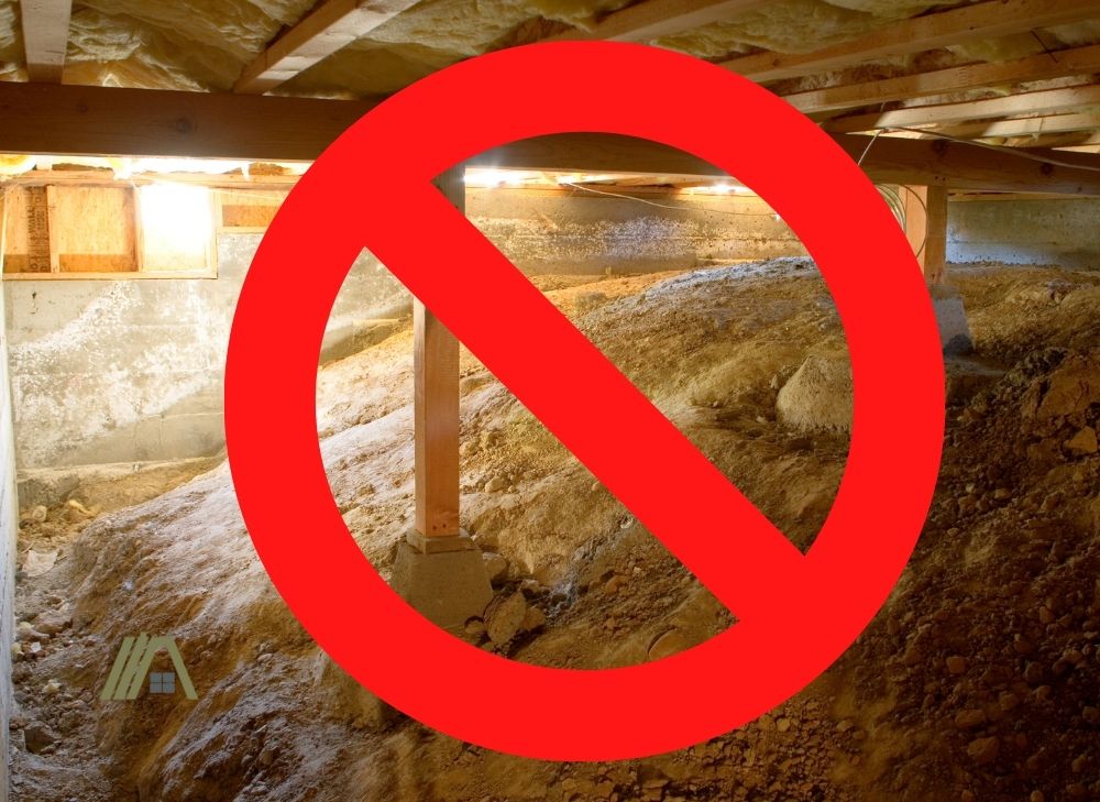 prohibits venting into the crawl space (the area under the house
