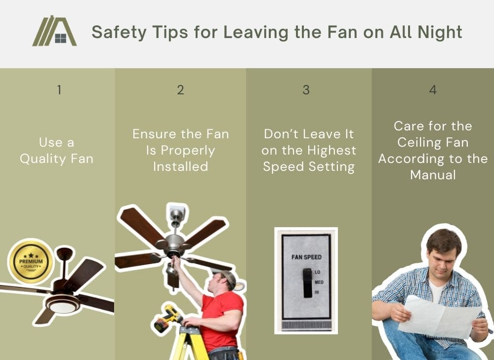 Safety Tips for Leaving the Fan on All Night: Use a Quality Fan, Ensure the Fan Is Properly Installed, Don’t Leave It on the Highest Speed Setting and Care for the Ceiling Fan According to the Manual