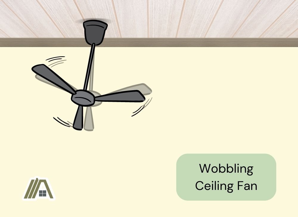 Illustration of a Wobbling Ceiling Fan