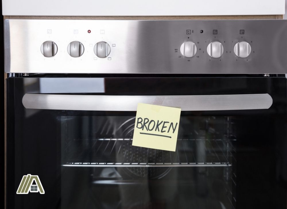 Broken modern style oven
