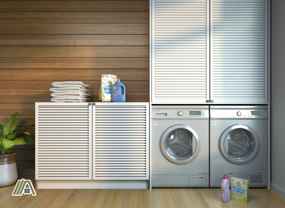 Dryer in a modern laundry room