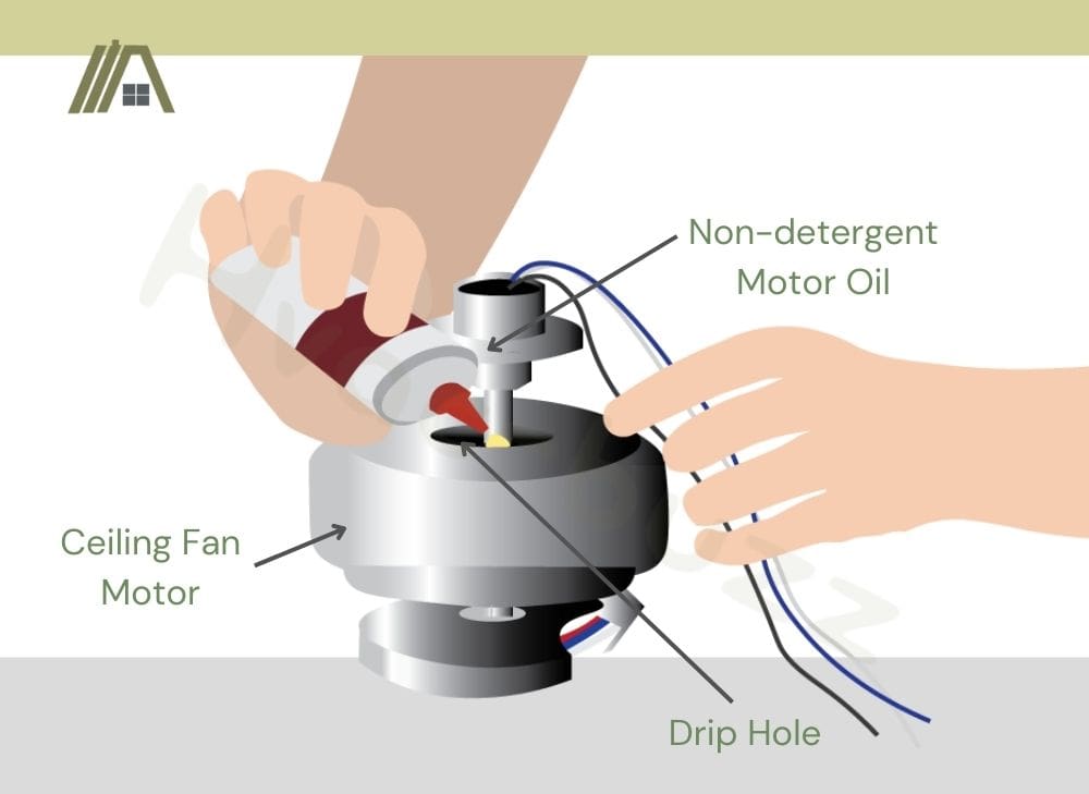 Lubricating-the-ceiling-fan-motor-with-non-detergent-motor-oil