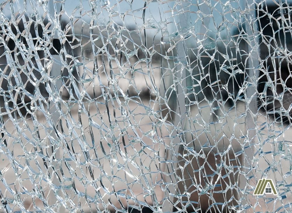 Shattered tempered glass