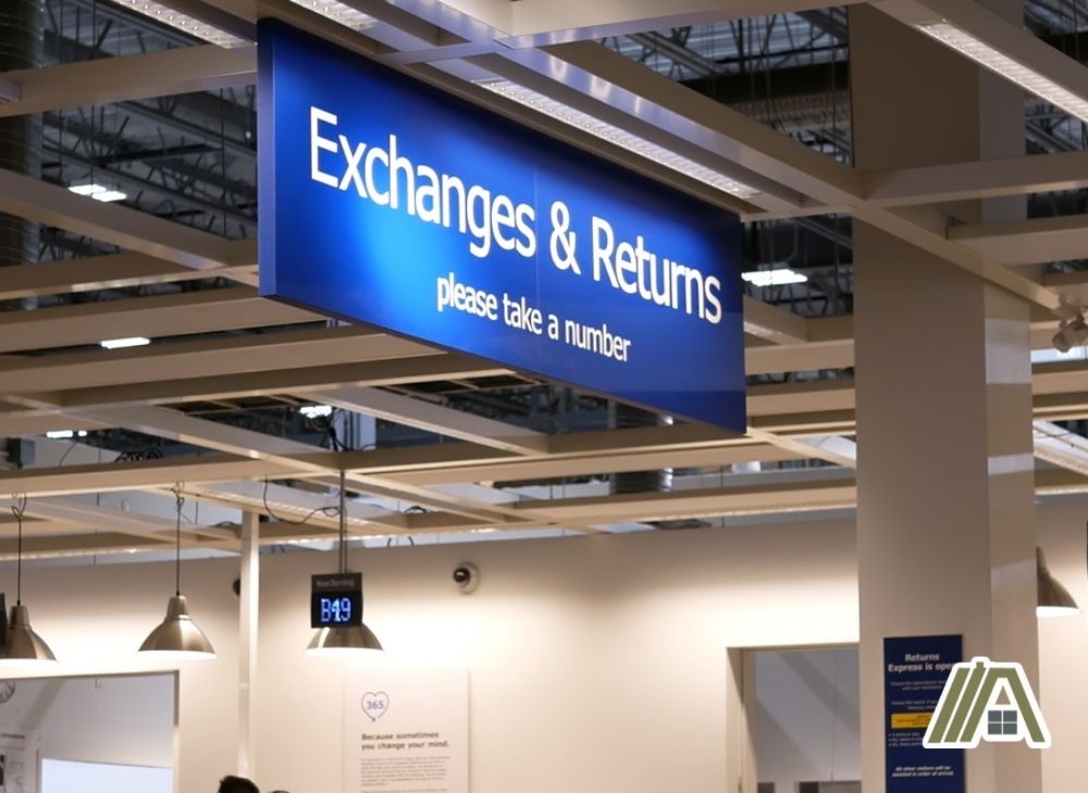 Exchange and returns area of IKEA