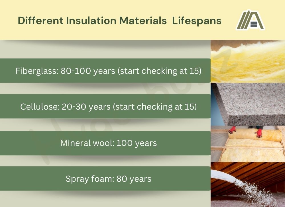 Different Insulation Materials Lifespans: Fiberglass, Cellulose, Mineral Wool and Spray Foam