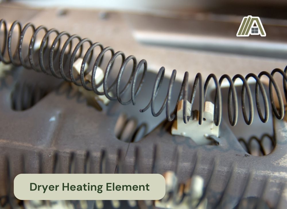 Close up of a dryer heating element