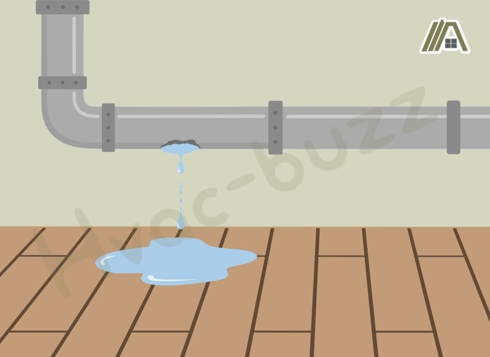 Illustration of a leaking duct