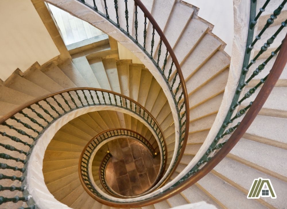 Spiral European style staircase