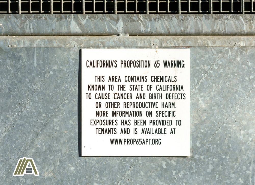 California's Proposition 65 Warning, Prop65 warning