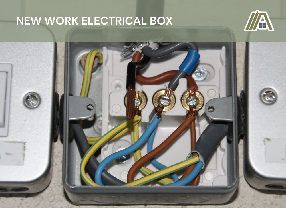 New work electrical box with wires installed