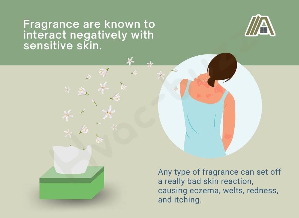 Fragrance are known to interact negatively with sensitive skin