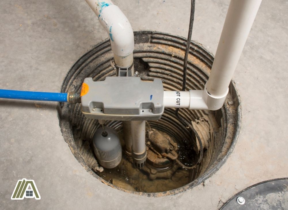 Installed-sump-pump in the basement