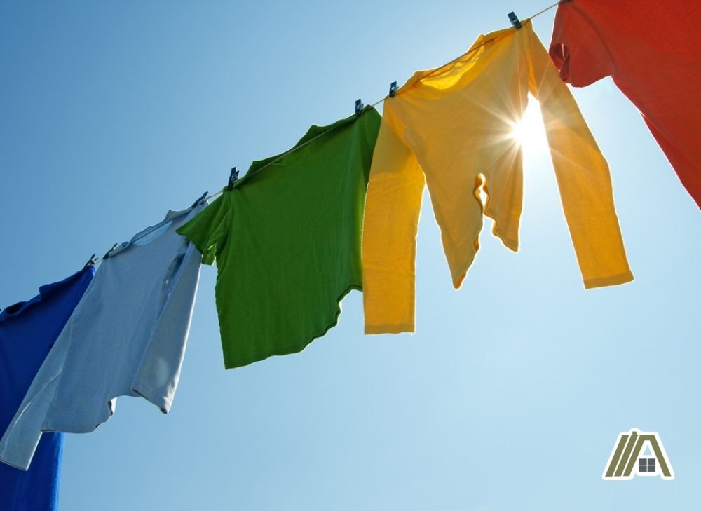 Line-drying-colorful-shirts